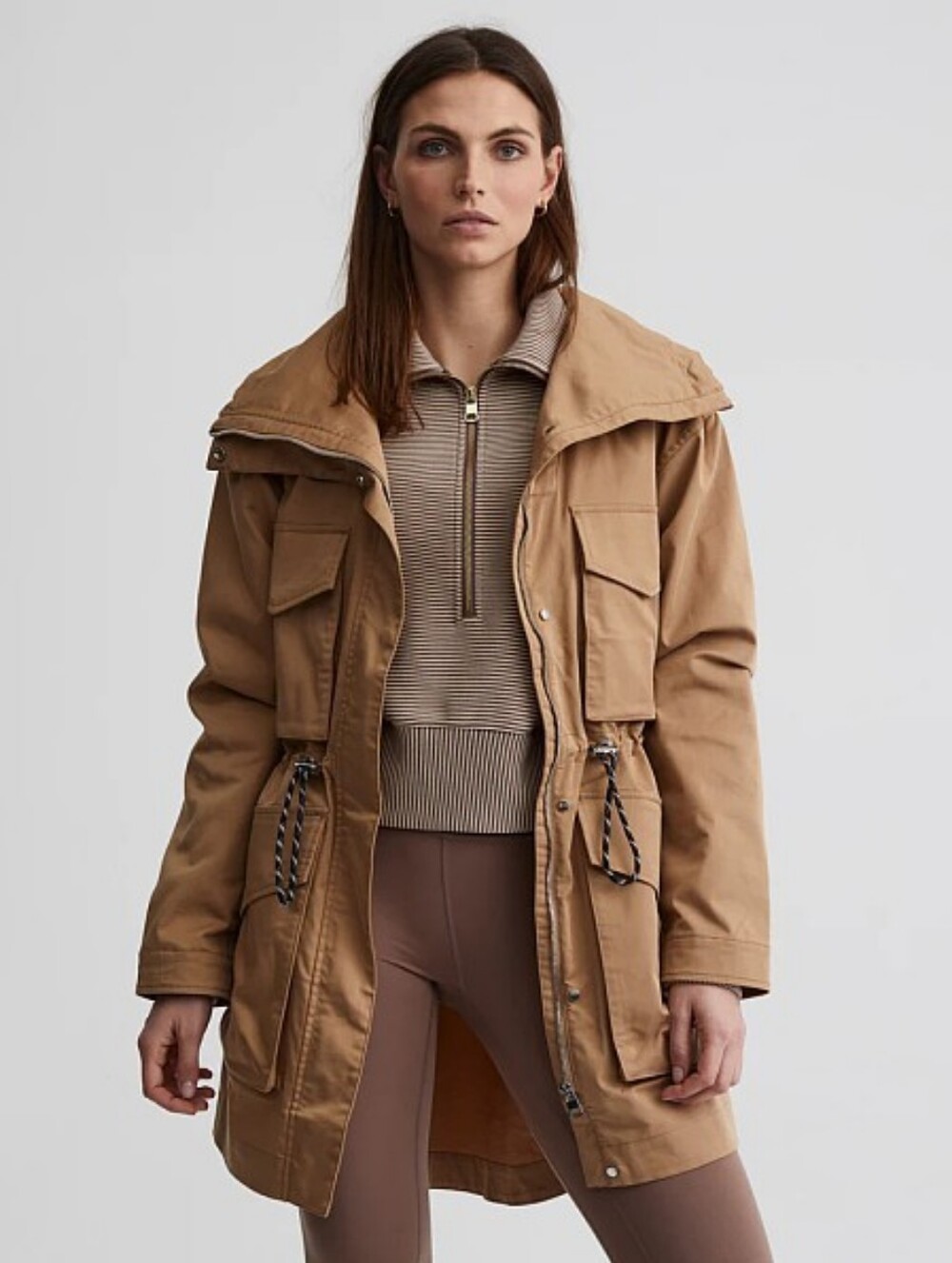 EUC Varley Bryce Parka In Desert Sand